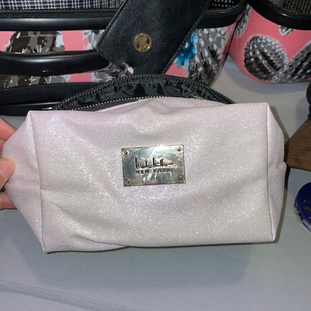 Pink sparkly cosmetic case